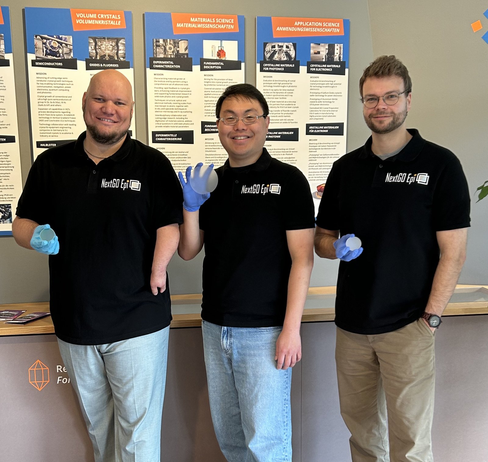 NextGO Epi founding team at the Leibniz-Institut für Kristallzüchtung